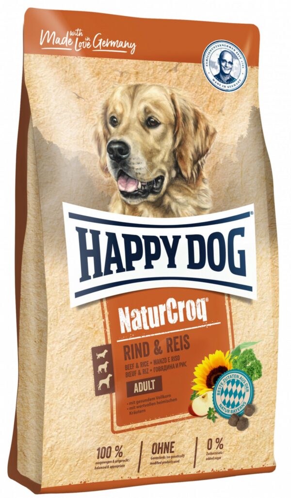 Happy Dog NaturCroq Rind & Reis 15 kg