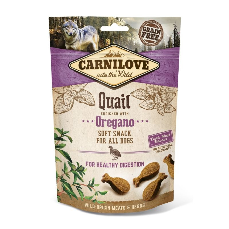 Carnilove Dog Jutalomfalat Semi Moist Quail&oregano - Fürj oregánóval 200g