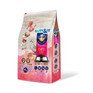 Happy&Fit Superior Hipoallergén, Gabonamentes Kacsa, halolajjal és almával 10kg
