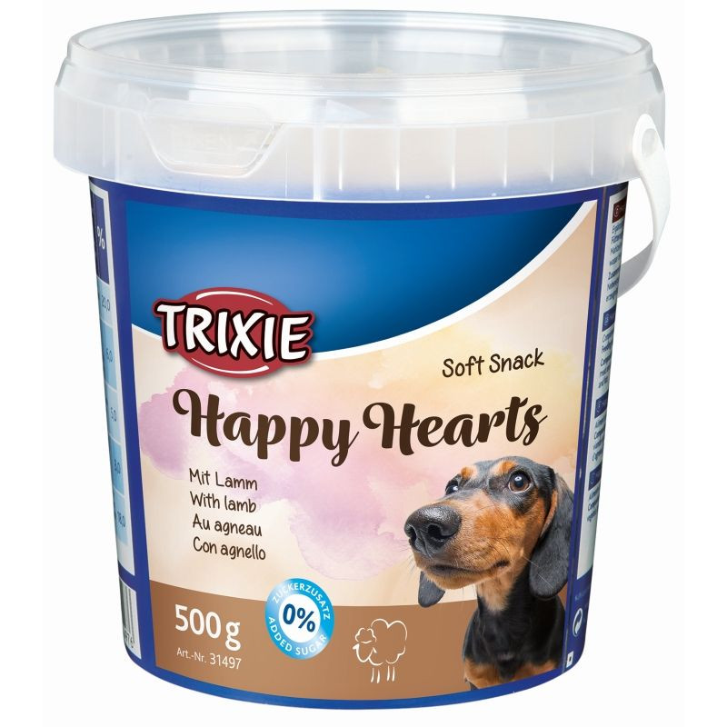 Trixie Jutalomfalat Soft Snack Happy Hearts Vödrös 500g