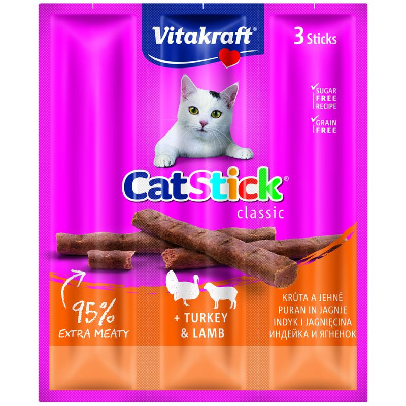 Vitakraft Cat Stick Jutalomfalat Mini Pulyka & Bárány 3x6g