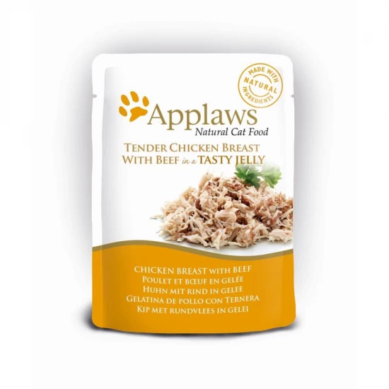 Applaws Cat Tasakos Csirkehús Marhahússal Zselében, 70g - Image 2