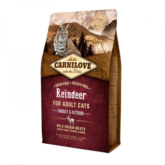 Carnilove Cat Adult Reindeer Energy & Outdoor- Rénszarvas Hússal 2kg - Image 2