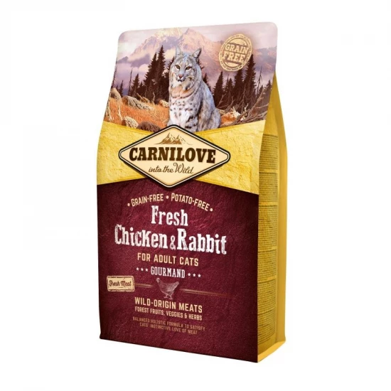 Carnilove Fresh Adult Cat Chicken & Rabbit Gourmand- Csirke és Nyúl Hússal 2kg - Image 2