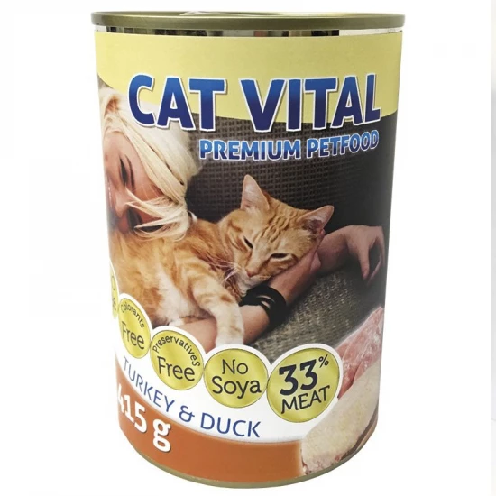 Cat Vital konzerv kacsa+pulyka 415g - Image 2