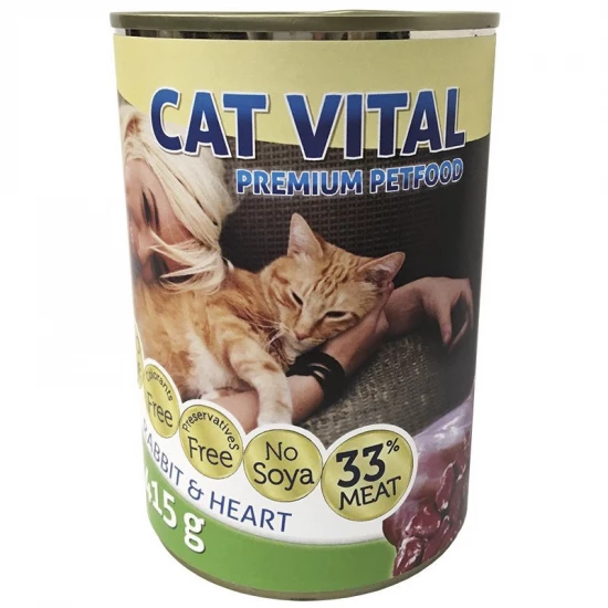 Cat Vital konzerv nyúl+szív 415g - Image 2