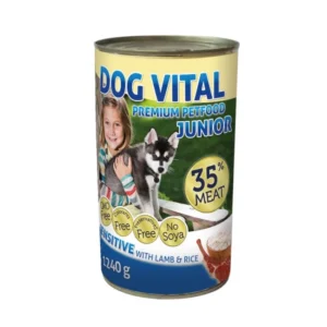 Dog Vital Junior konzerv lamb&rice 1240g