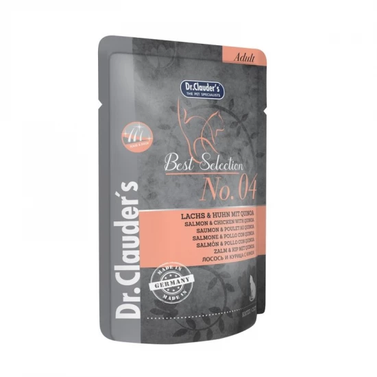 Dr.Clauders Best Selection Cat No4 alutasak lazac & csirke quinoával - Hair & Skin 85g - Image 2