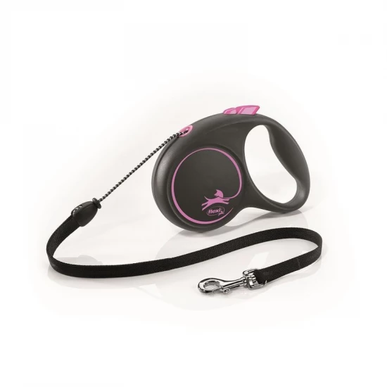 Flexi Black Design zsinóros automata póráz M 5m 20kg-ig pink - Image 2