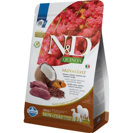 N&D Quinoa Dog Skin & coat vadhús 2,5kg - Image 2