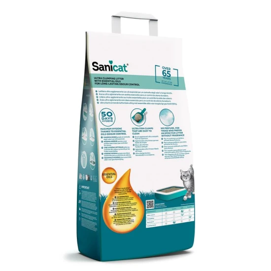 Sanicat macskaalom ESSENTIAL OILS Unscentented white - illatmentes 10kg (kb. 12l) - Image 2
