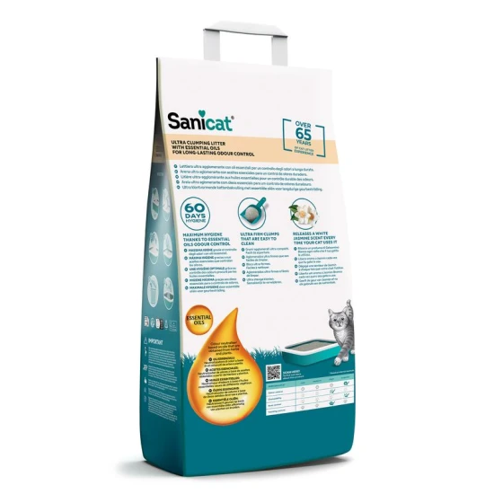 Sanicat macskaalom ESSENTIAL OILS White Jasmine - fehér jázmin illat 10kg (kb. 12l) - Image 2