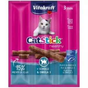 Vitakraft Cat Stick Jutalomfalat Mini Lepényhal és Omega3 3x6g