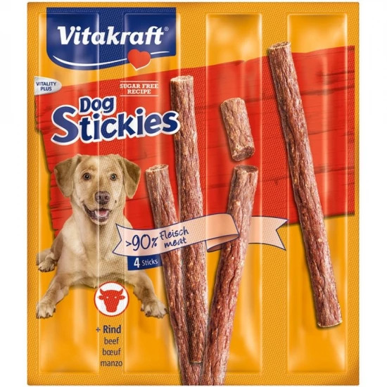 Vitakraft Dog Stickies Kutya Jutalomfalat Marhahússal 4x11g - Image 2