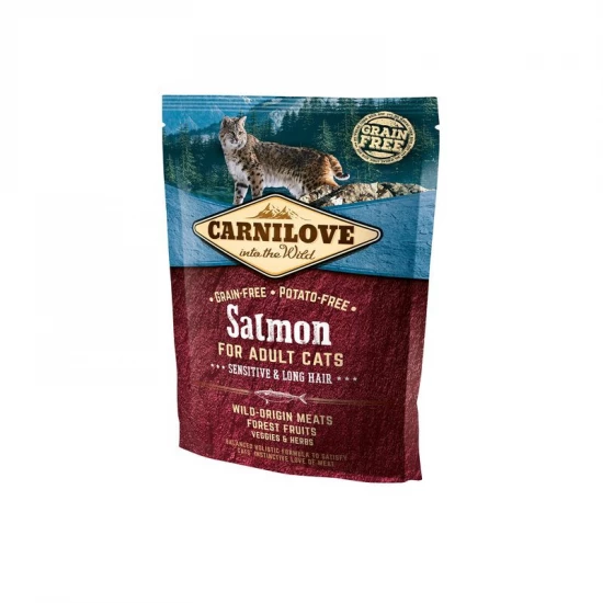 Carnilove Cat Adult Salmon Sensitive & Long Hair- Lazac Hússal 400g - Image 2