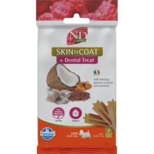 N&D Quinoa Dog Jutalomfalat Skin&coat Herring Adult Mini 60g