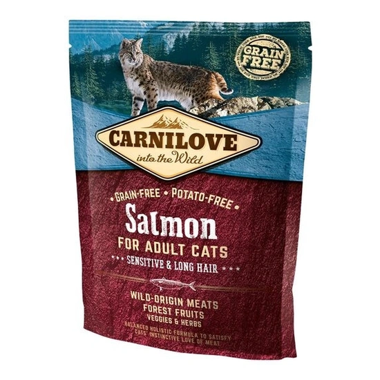 Carnilove Cat Adult Salmon Sensitive & Long Hair- Lazac Hússal 400g - Image 3