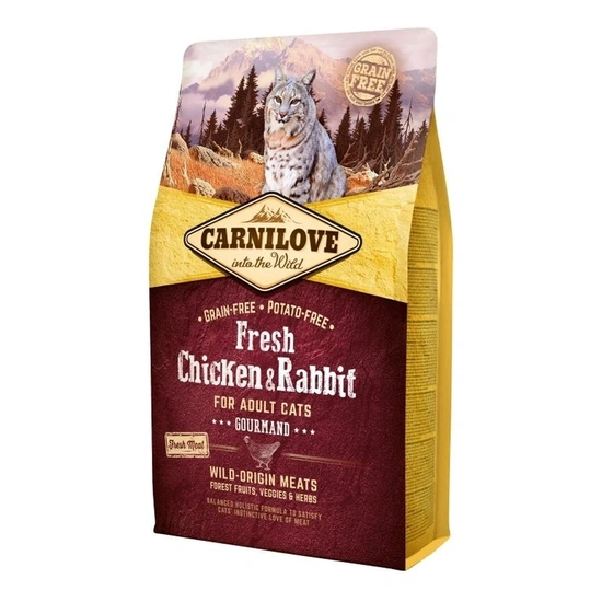 Carnilove Fresh Adult Cat Chicken & Rabbit Gourmand- Csirke és Nyúl Hússal 2kg - Image 3
