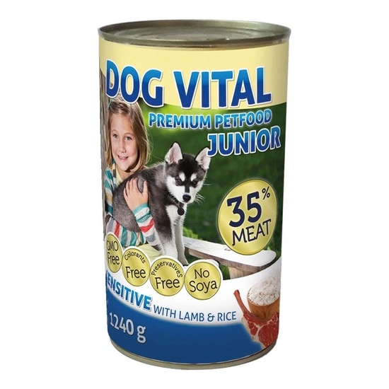 Dog Vital Junior konzerv lamb&rice 1240g - Image 2