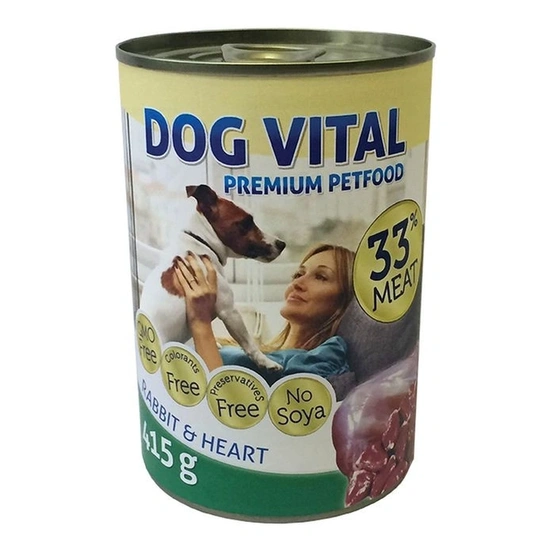 Dog Vital konzerv nyúl, szív 415g - Image 3