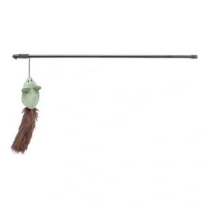 Játék Rúd Egérrel, Műanyag/Plüss, Macskamentával, 46cm