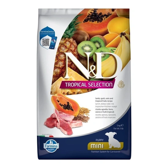 N&D Tropical Selection Dog Lamb Puppy Mini 5kg - Image 2