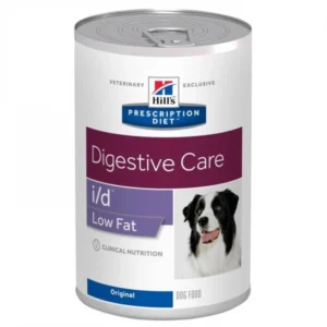 Hills Pescription Diet Canine I/D Low Fat 360 g - zsírszegény diétára jól reagáló GI rendellen