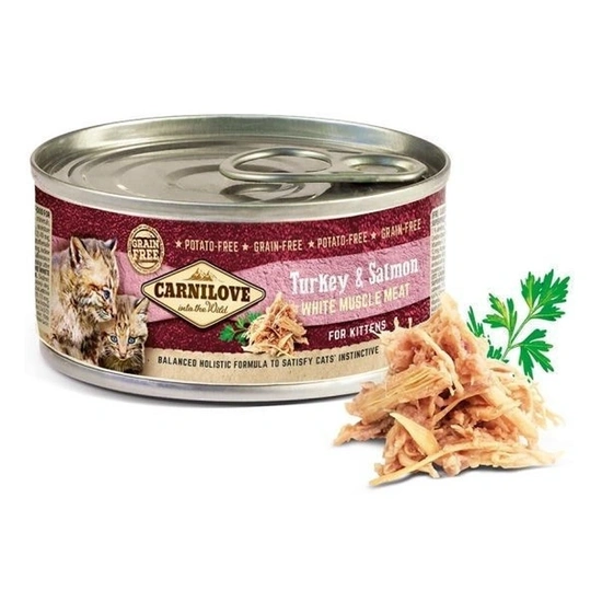 Carnilove Cat Kitten Turkey & Salmon Can- Pulyka és Lazac Hússal Konzerv 100g - Image 4