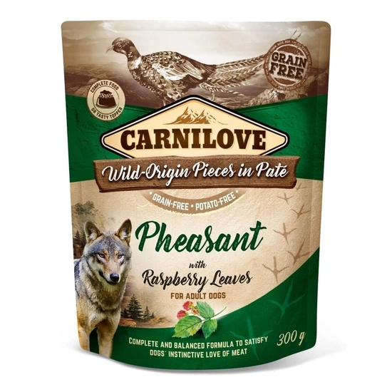 Carnilove Dog tasakos Paté Pheasant with Raspberry Leaves - Fácán málnalevéllel 300g HU - Image 3