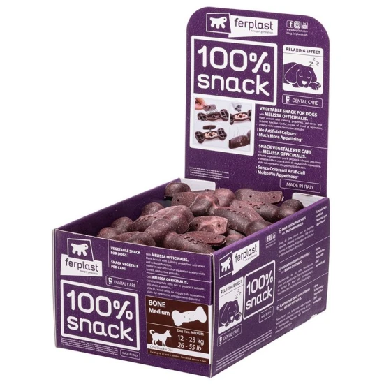 Ferplast 100% Snack Melissa Officinalis csont M 45db - Image 2