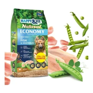 Happy&Fit Natural Economy Adult with Fish and Vegetables 12+2kg