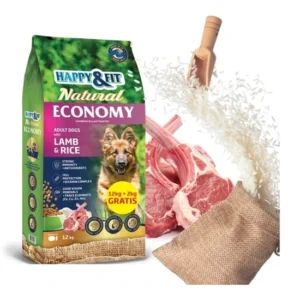 Happy&Fit Natural Economy Adult with Lamb and Rice 12+2kg