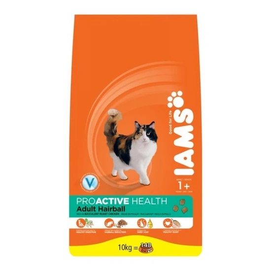 Iams Cat Adult Hairball Chicken macskatáp 10kg - Image 2