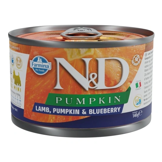 N&D Pumpkin Dog konzerv bárány & áfonya sütőtökkel adult mini 140g - Image 3