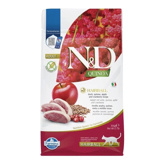 N&D Quinoa Cat Hairball Adult 300g - Image 3