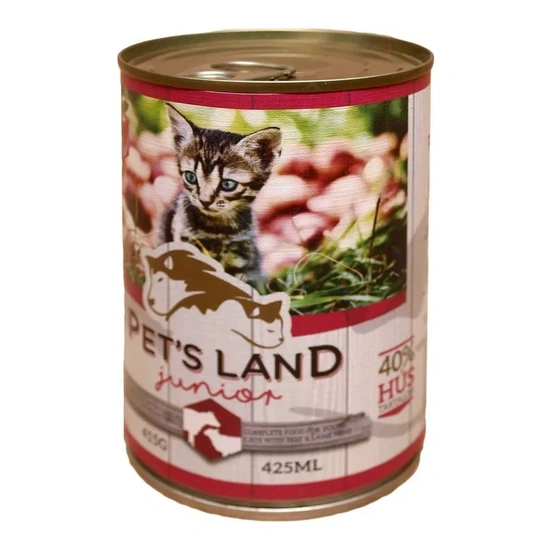 Pet s Land Cat Junior Konzerv Marhamáj-Bárányhús almával 415g - Image 3