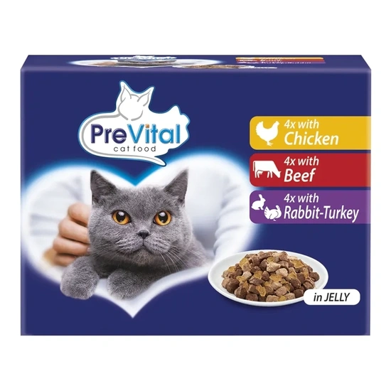 Prevital Alutasak Macska Zselés 12x100g Vegyes Íz Multipack - Image 2