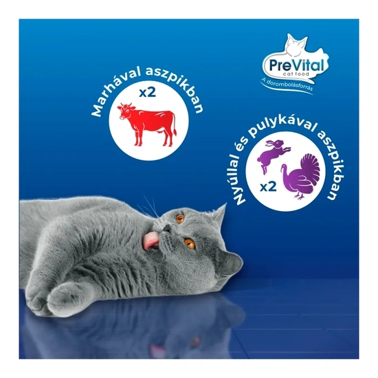 Prevital Alutasak Macska Zselés 4x100g Vegyes Íz Multipack - Image 6