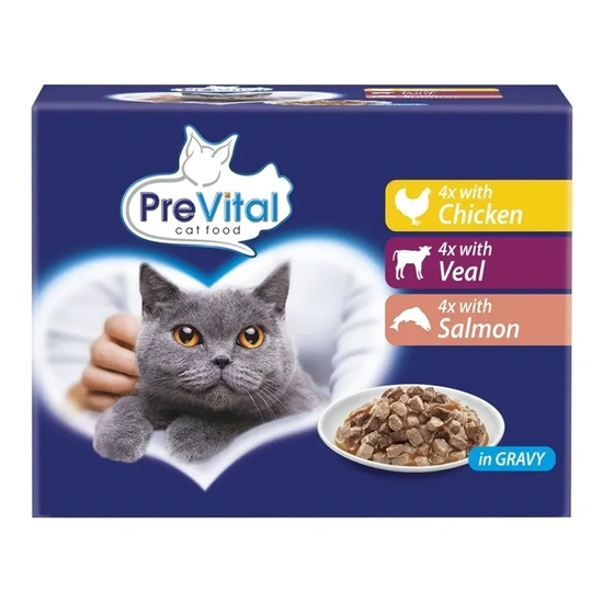 Prevital alutasak Multipack macskaeledel Vegyes Íz 12x100g - Image 2