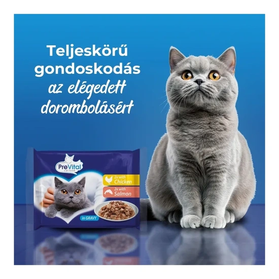 Prevital Alutasakos Macskaeledel Csirke-Lazac 4x100g Multipack - Image 5