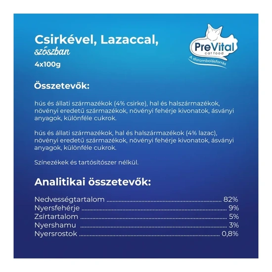 Prevital Alutasakos Macskaeledel Csirke-Lazac 4x100g Multipack - Image 6