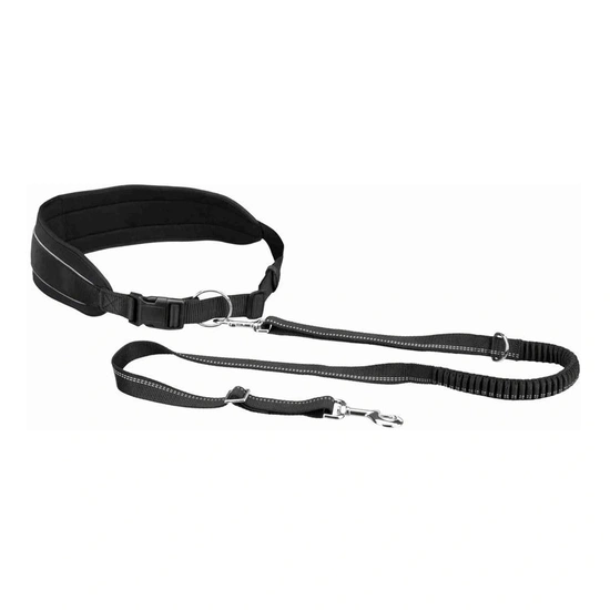 Trixie derékra rögzíthető póráz futáshoz 75-120cm/9 cm, 1,2-1,5m/25mm szürke - Image 3