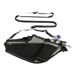 Trixie Futópóráz övvel - Öv: 70-130cm/23cm, póráz: 1,15-1,50m/20mm szürke