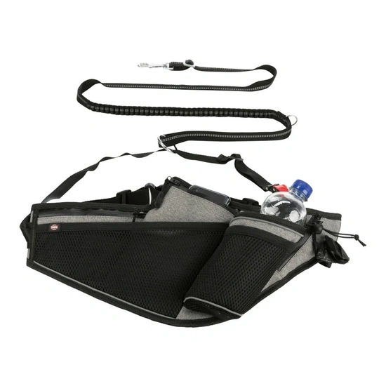 Trixie Futópóráz övvel - Öv: 70-130cm/23cm, póráz: 1,15-1,50m/20mm szürke