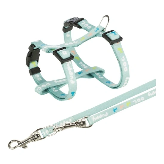 Trixie Hám pórázzal Junior & Puppy M–L: 27–45 cm/10 mm, 2m, menta - Image 3
