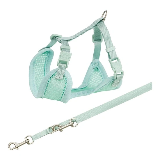 Trixie Junior Puppy Soft Szett Hám+póráz 26–34 cm/10mm 2m menta - Image 2