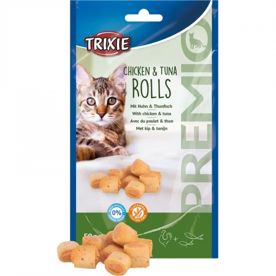 Trixie Jutalomfalat Premio Macskának Csirke és Tonhal Roll 50g - Image 2