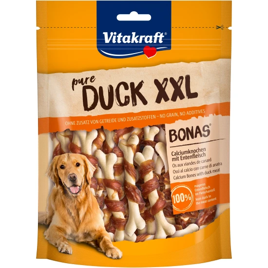Vitakraft Duck Bonas Bones Kutya Jutalomfalat Kacsahússal XXL 200g