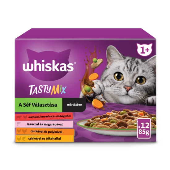Whiskas alutasak Multipack Tasty Mix Chef´s choice mártásban 12x85g - Image 3