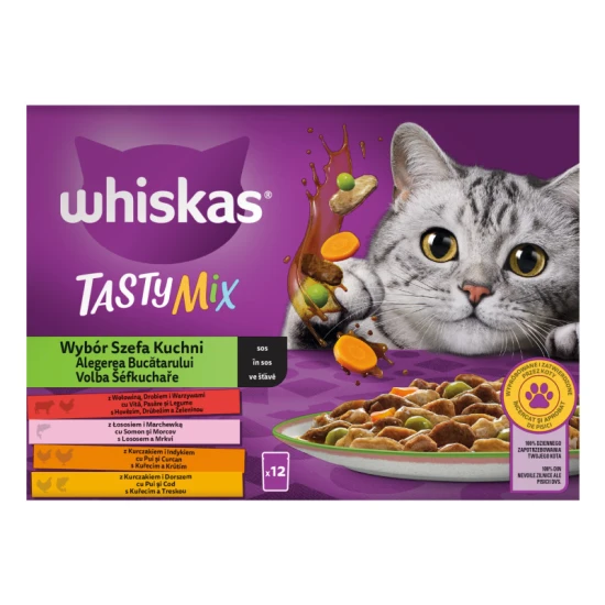 Whiskas alutasak Multipack Tasty Mix Chef´s choice mártásban 12x85g - Image 5